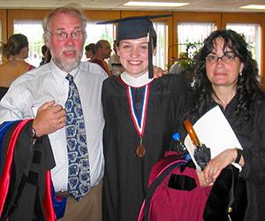 Image of Patty Tarantello graduating as a student at Marist.